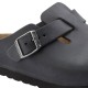 BIRKENSTOCK LEATHER BOSTON LEOI BLACK