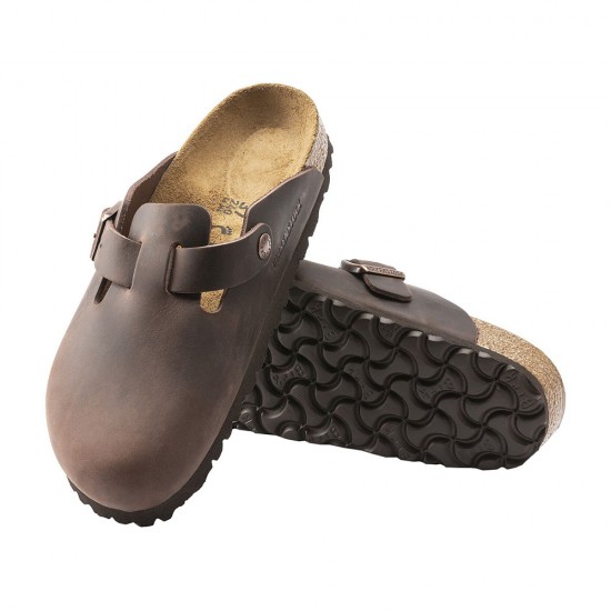 BIRKENSTOCK LEATHER BOSTON LEOI HABANA