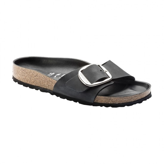 BIRKENSTOCK LEATHER MADRID BIG BUCKLE LEOI BLACK