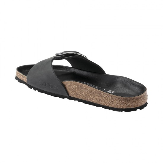 BIRKENSTOCK LEATHER MADRID BIG BUCKLE LEOI BLACK