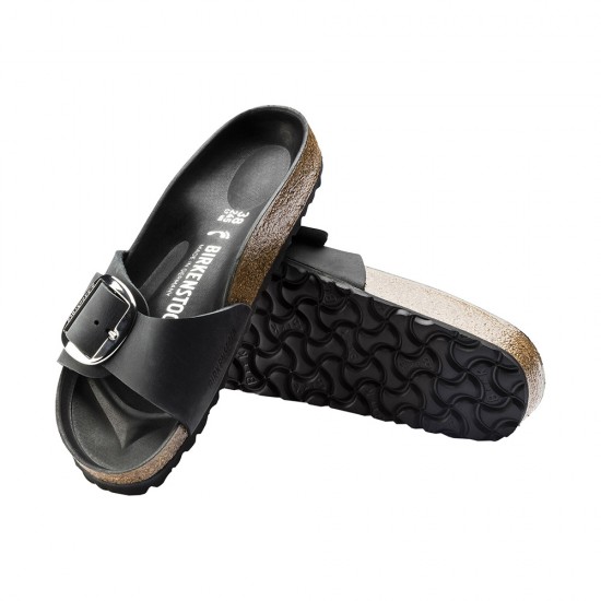 BIRKENSTOCK LEATHER MADRID BIG BUCKLE LEOI BLACK