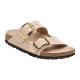 BIRKENSTOCK LEATHER ARIZONA BB H SHINE NEW BEIGE