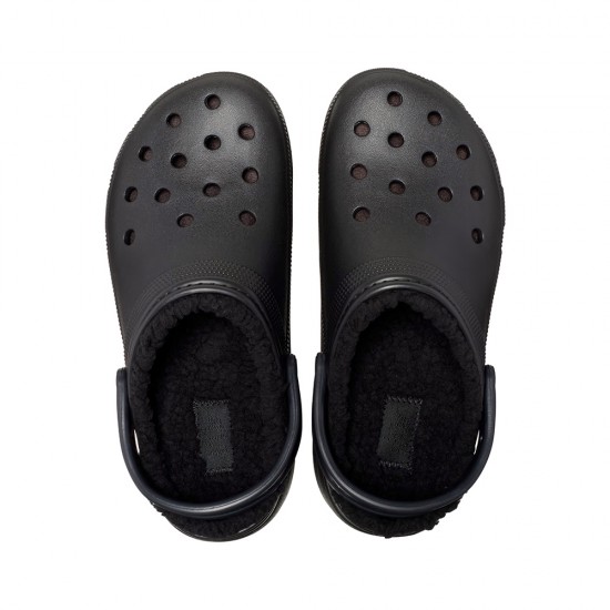 CROCS CLASSIC PLATFORM LINED CLOG W BLACK