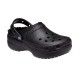 CROCS CLASSIC PLATFORM LINED CLOG W BLACK