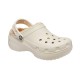 CROCS CLASSIC PLATFORM LINED CLOG W BONE