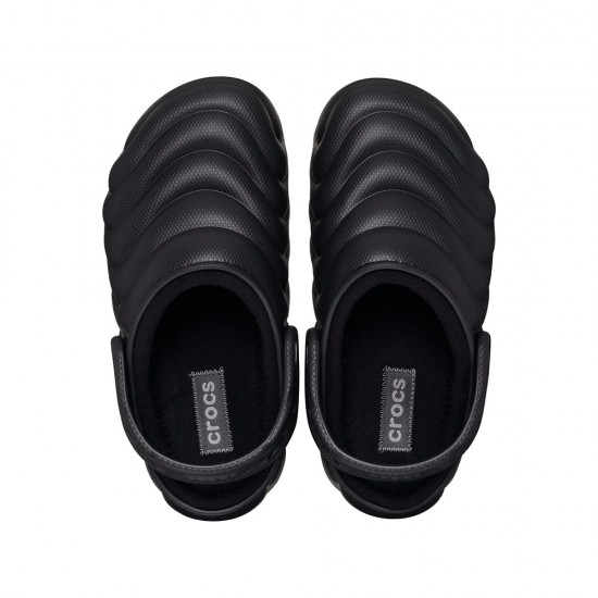 CROCS CLASSIC LINED OVERPUFF CLOG BLACK