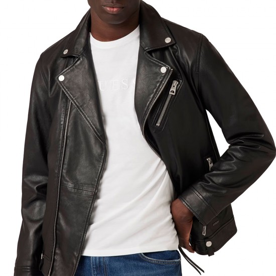 GUESS LEATHER JACKET ΜΠΟΥΦΑΝ ΑΝΔΡΑΣ