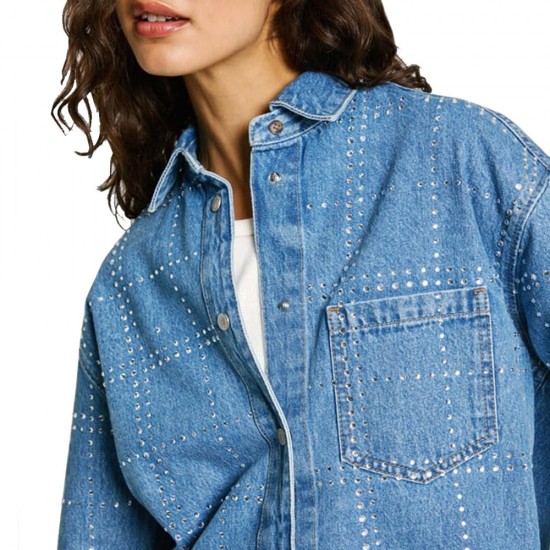 PEPE JEANS OVERSHIRT GLITTER ΠΟΥΚΑΜΙΣΟ ΓΥΝΑΙΚΕΙΟ