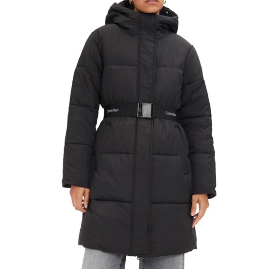 CALVIN KLEIN LOGO BELT PUFFER