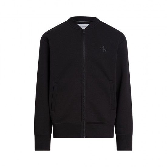 CALVIN KLEIN MONOLOGO APPLIQUE KNIT BOMBER