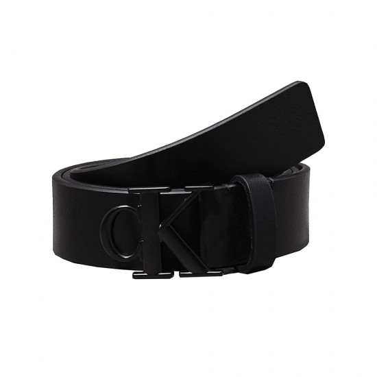 CALVIN KLEIN ROUND MONO PLAQUE LTHR BELT 35MM ΖΩΝΗ