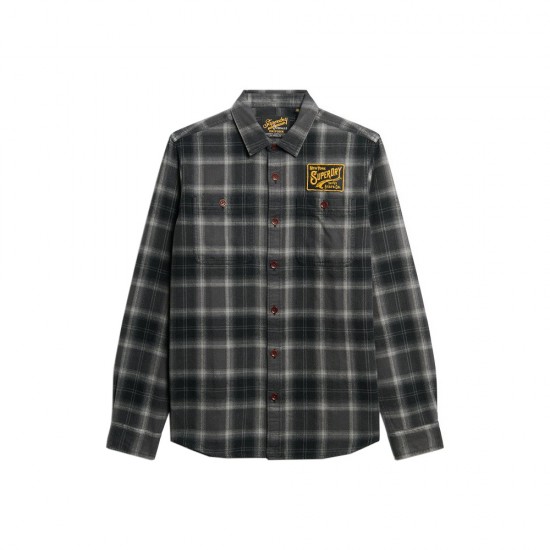 D2 OVIN EMBROIDERED CHECK OVERSHIRT ΠΟΥΚΑΜΙΣΟ ΑΝΔΡ