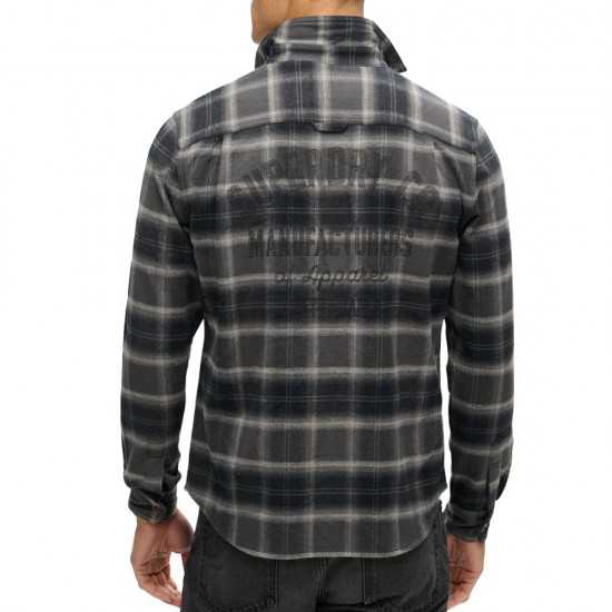 D2 OVIN EMBROIDERED CHECK OVERSHIRT ΠΟΥΚΑΜΙΣΟ ΑΝΔΡ