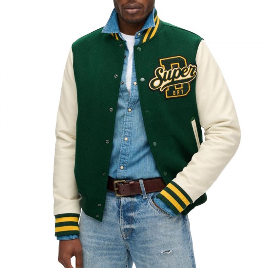 D2 OVIN VARSITY WOOL BOMBER ΜΠΟΥΦΑΝ ΑΝΔΡΙΚΟ