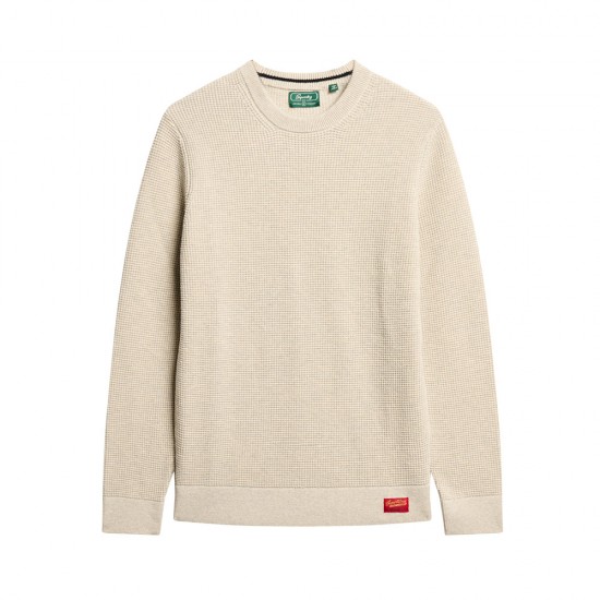 D3 TEXTURED CREW KNIT JUMPER ΠΛΕΚΤΟ ΑΝΔΡΙΚΟ