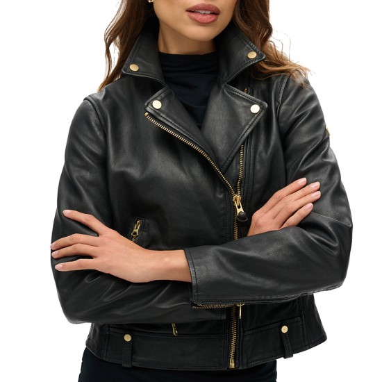 D2 OVIN STUDDED LEATHER BIKER JKT ΜΠΟΥΦΑΝ ΓΥΝΑΙΚΕΙ