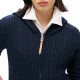 D3 OVIN CABLE KNIT ZIP UP HOODIE ΠΛΕΚΤΟ ΓΥΝΑΙΚΕΙΟ