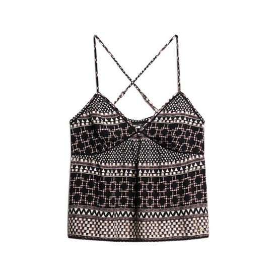 D2 OVIN PRINTED WOVEN CAMI TOP ΜΠΛΟΥΖΑ ΓΥΝΑΙΚΕΙΟ