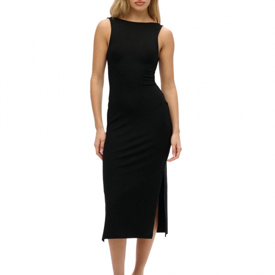 D1 STUD JERSEY TWIST BACK MIDI DRESS ΦΟΡΕΜΑ ΓΥΝΑΙΚ