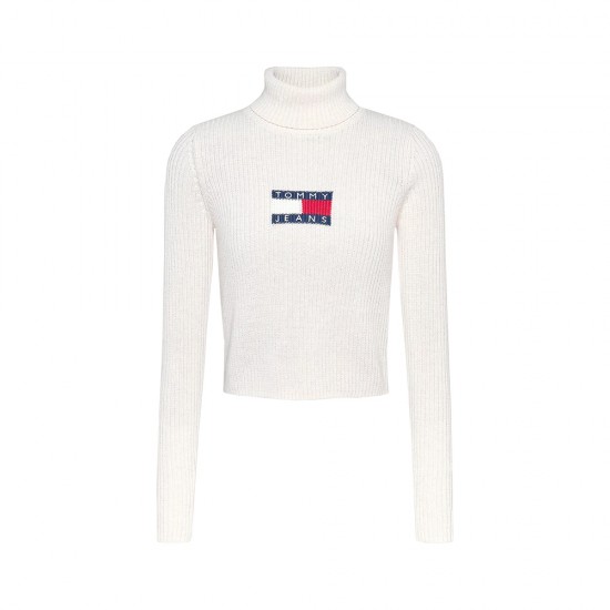 TOMMY JEANS MELANGE TRTLNCK FLAG SWEATER ΓΥΝΑΙΚΕΙΟ