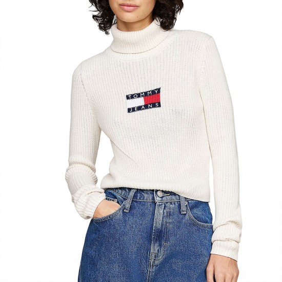 TOMMY JEANS MELANGE TRTLNCK FLAG SWEATER ΓΥΝΑΙΚΕΙΟ