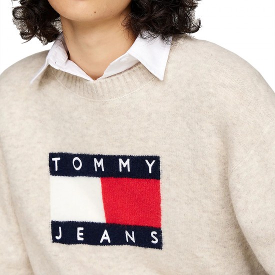 TOMMY JEANS MELANGE FLAG SWEATER  EXT ΓΥΝΑΙΚΕΙΟ