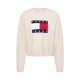 TOMMY JEANS MELANGE FLAG SWEATER  EXT ΓΥΝΑΙΚΕΙΟ