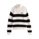 TOMMY JEANS STRIPE MOCKNECK BADGE  SWEATER