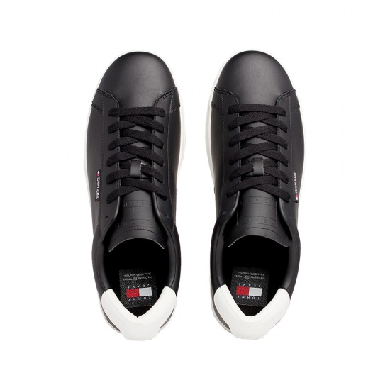 TOMMY JEANS LEATHER LOW CUPSOLE