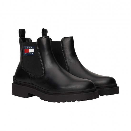 TOMMY JEANS LEATHER CHELSEA BOOT