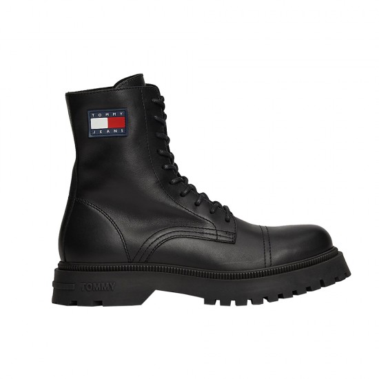 TOMMY JEANS LACE UP MID BOOT SMOOTH